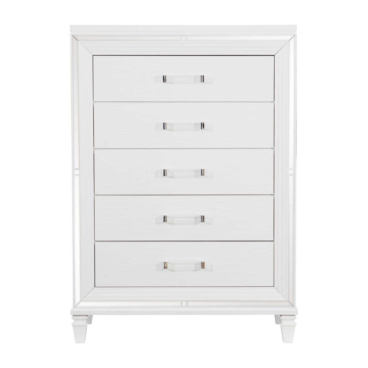 Tamsin White 5-Piece Bedroom Set (Queen Bed, Nightstand, Dresser, Mirror, Chest) from Homelegance - Luna Furniture