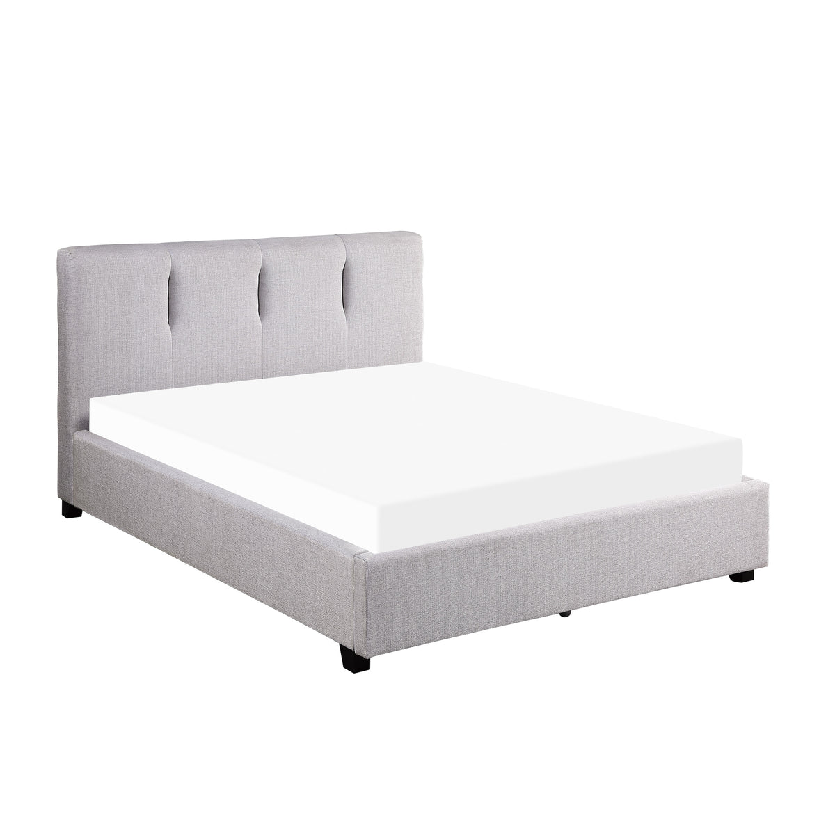 Aitana Gray Queen Platform Bed with Storage Drawer from Homelegance - Luna Furniture