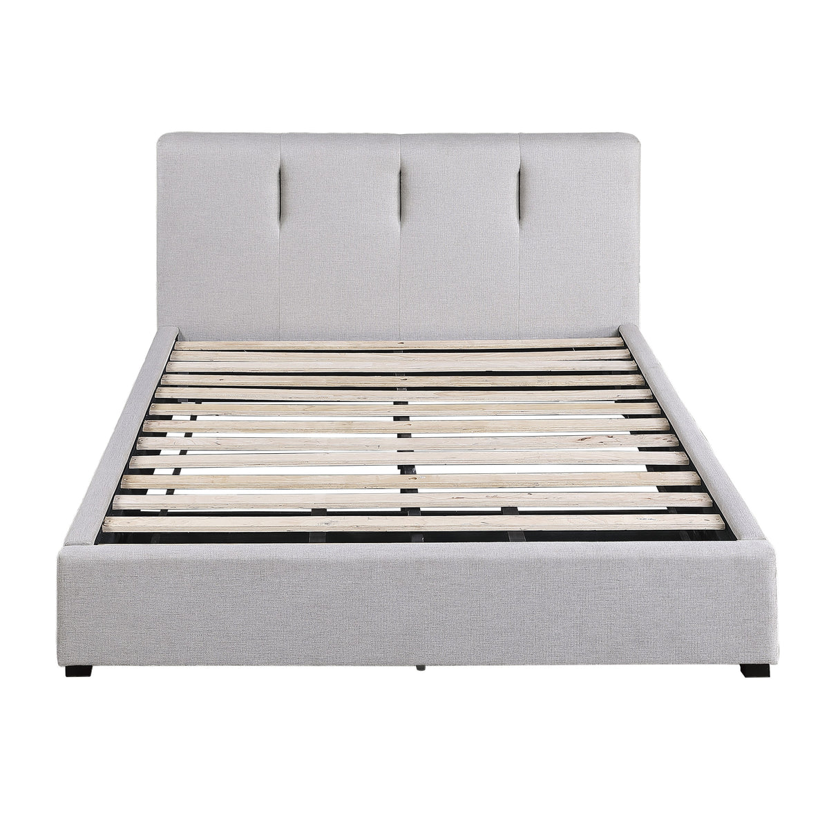 Aitana Gray Full Platform Bed with Storage Drawer from Homelegance - Luna Furniture