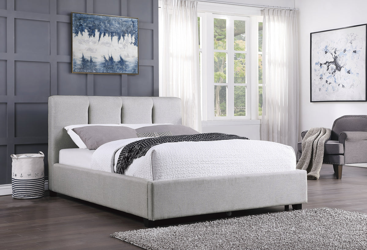 Aitana Gray Full Platform Bed with Storage Drawer from Homelegance - Luna Furniture