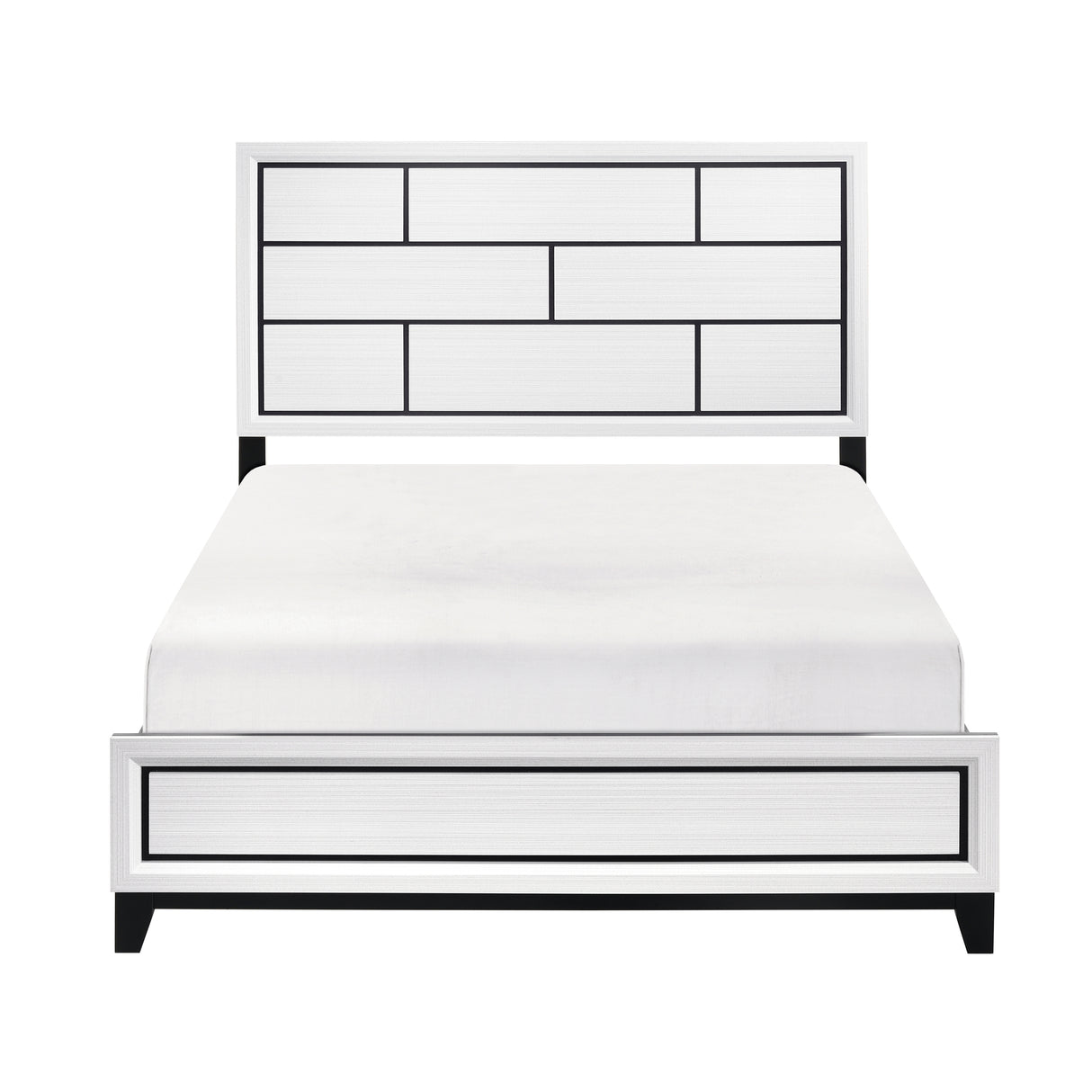 Davi White California King Panel Bed from Homelegance - Luna Furniture