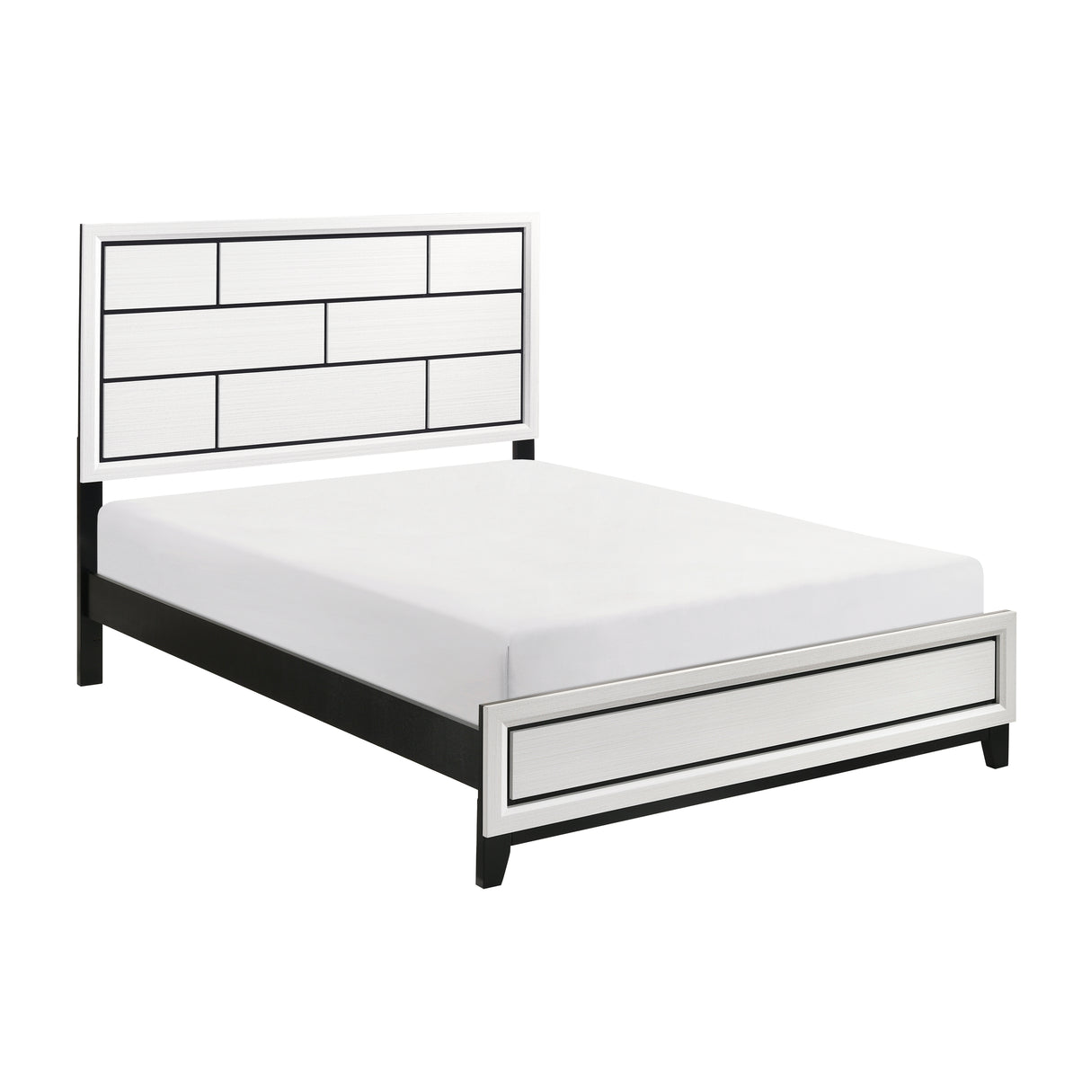 Davi White California King Panel Bed from Homelegance - Luna Furniture