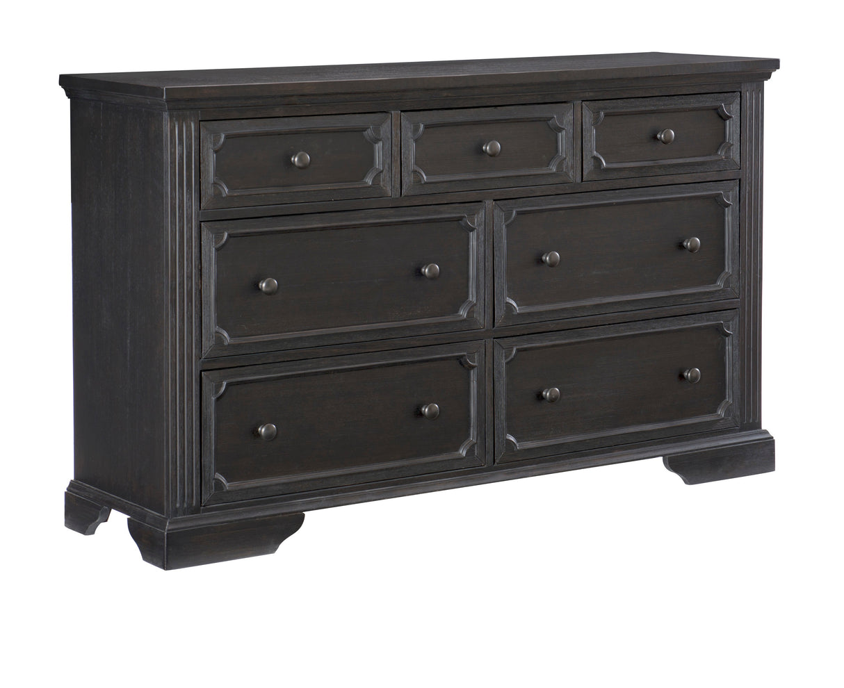 Bolingbrook Wire-Brushed Charcoal Mirror (Mirror Only) from Homelegance - Luna Furniture
