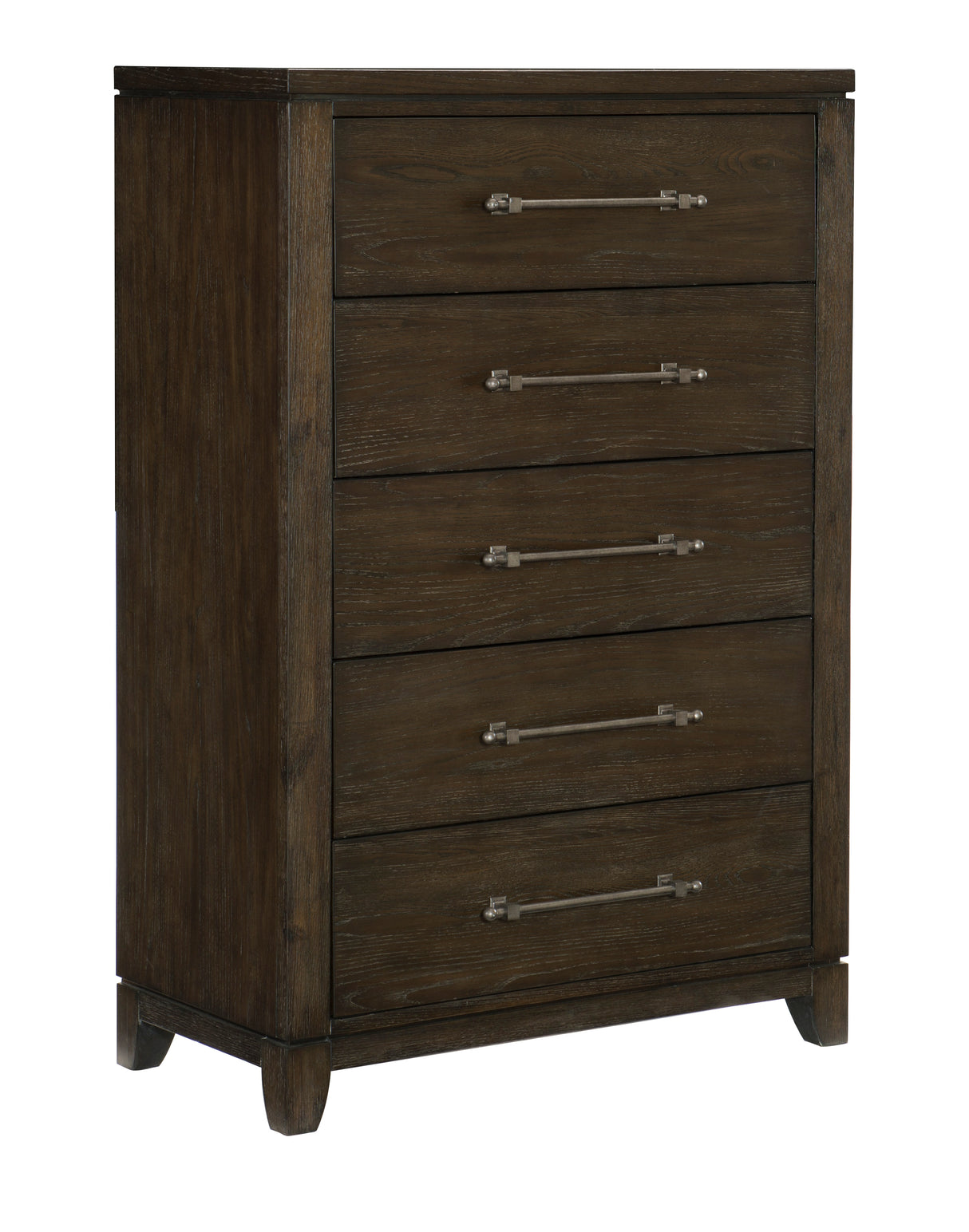 Griggs Dark Brown 5-Piece Bedroom Set (Queen Bed, Nightstand, Dresser, Mirror, Chest) from Homelegance - Luna Furniture