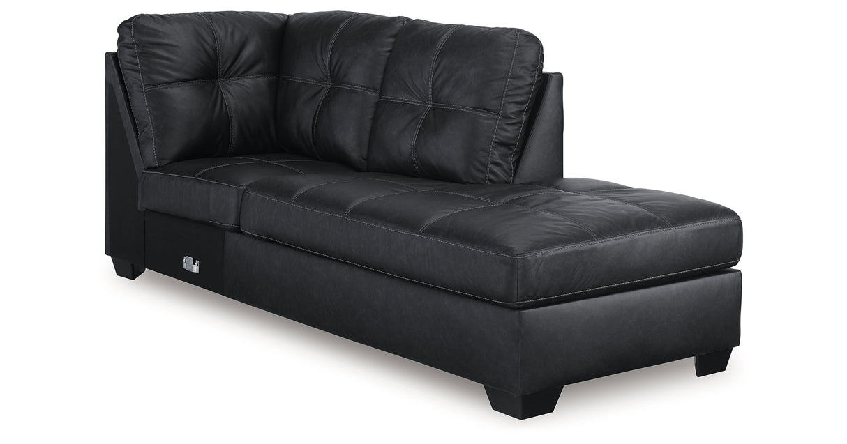 Barlin Mills Carbon Right-Arm Facing Corner Chaise from Ashley - Luna Furniture