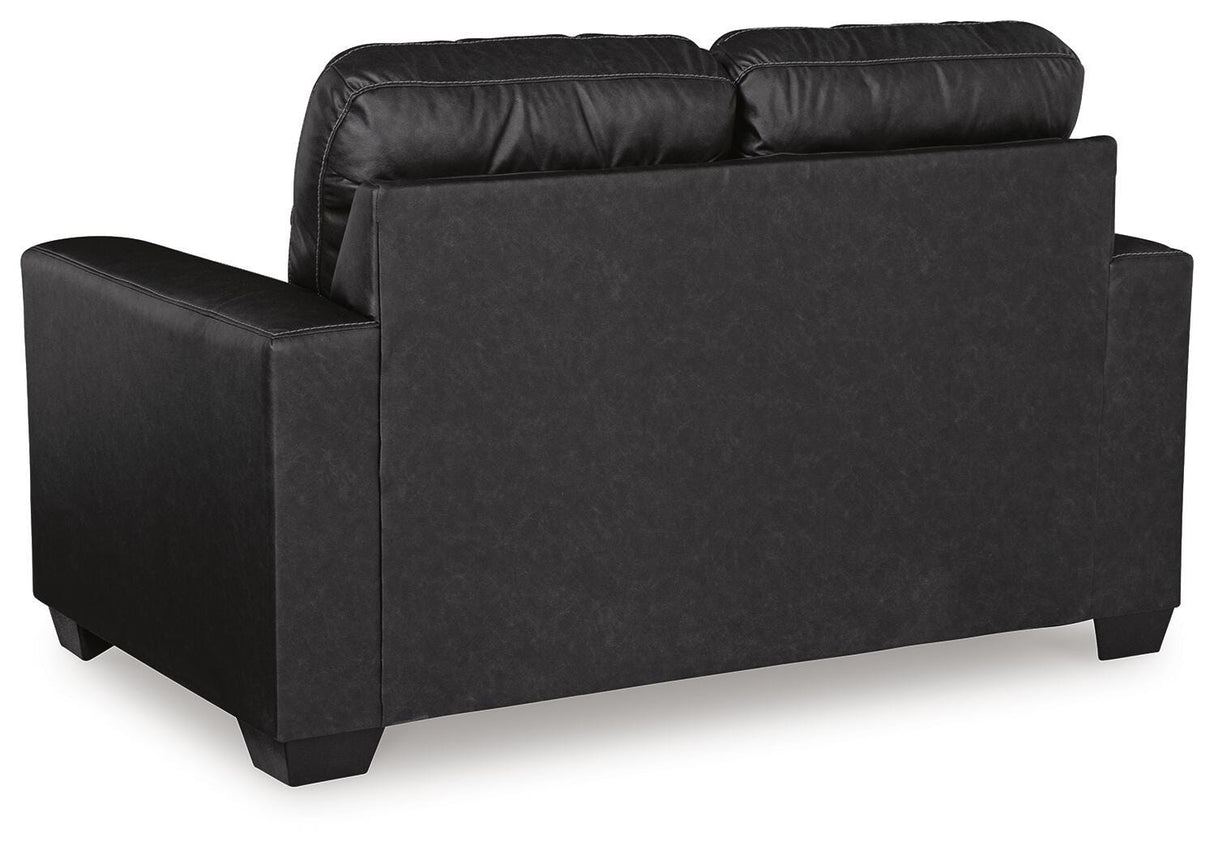 Barlin Mills Sofa, Loveseat and Recliner in Carbon from Ashley Furniture - Luna Furniture