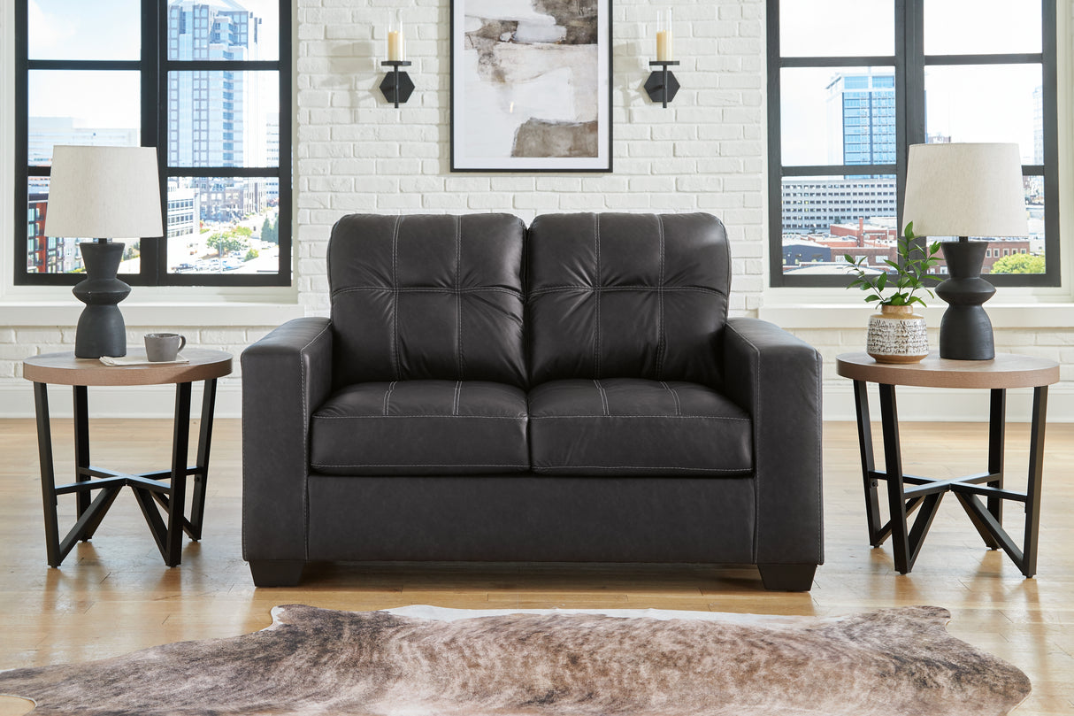 Barlin Mills Sofa, Loveseat and Recliner in Carbon from Ashley Furniture - Luna Furniture