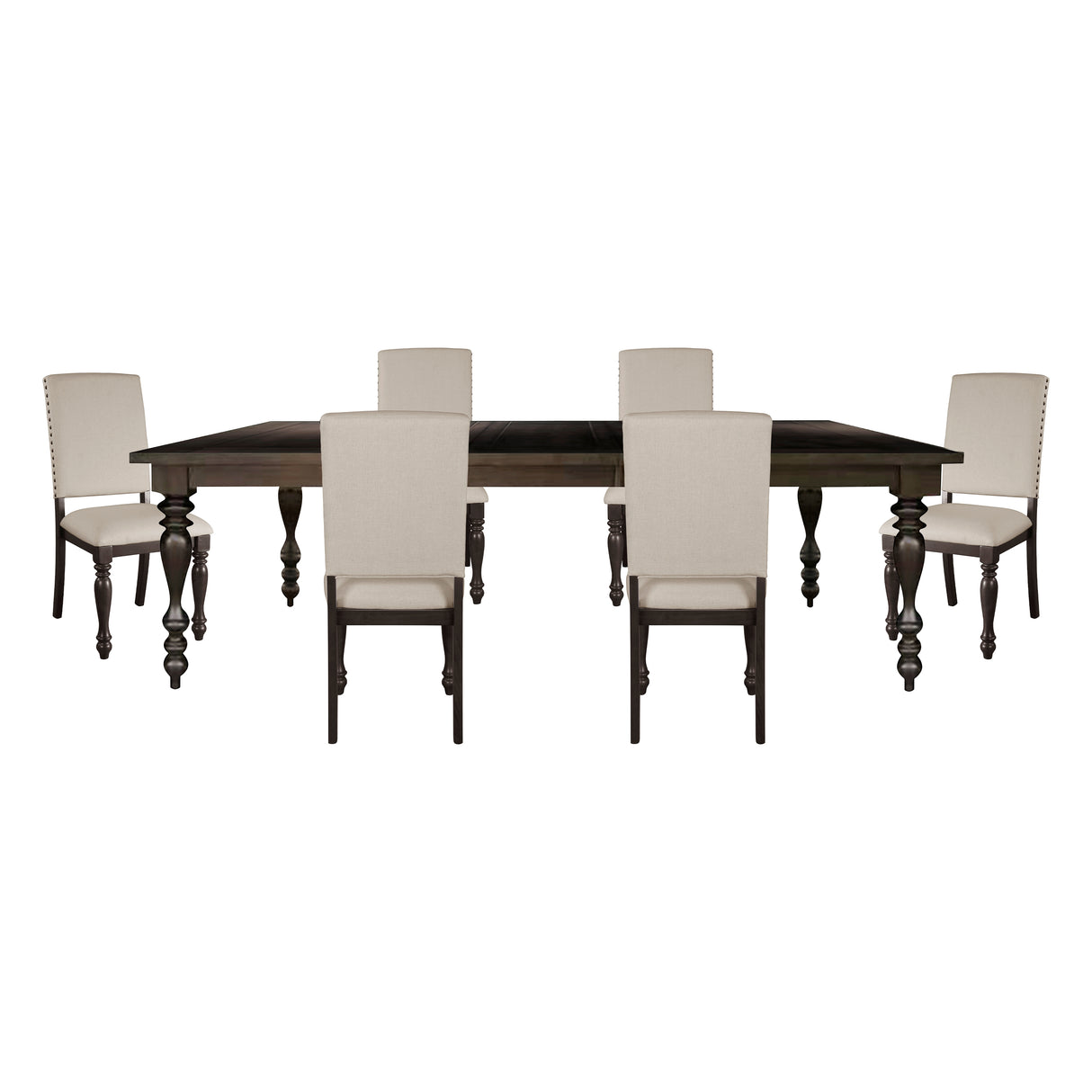Begonia Grayish Brown 5-Piece Extendable Dining Set