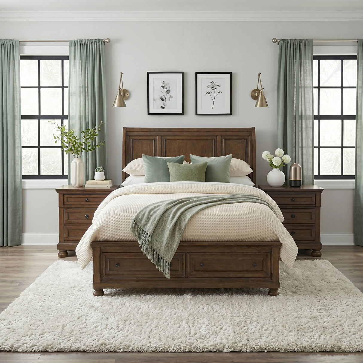 1718KBR-1EK* (3) EASTERN KING PLATFORM BED WITH FOOTBOARD STORAGE from Homelegance - Luna Furniture