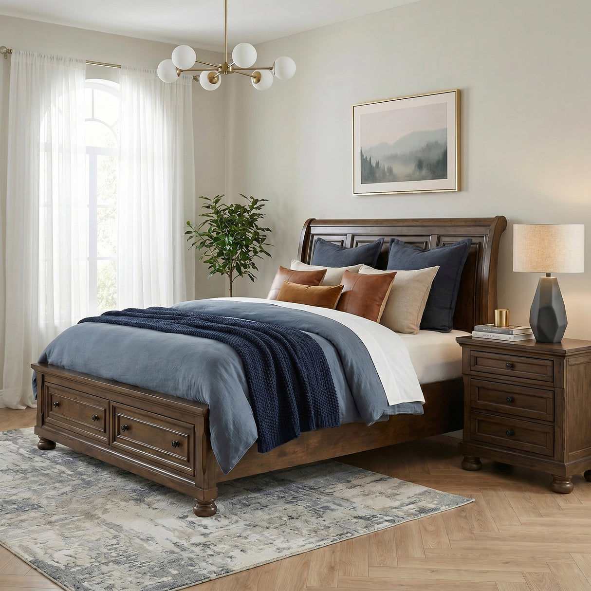 Begonia Dark Brown Storage Bedroom Set from Homelegance - Luna Furniture