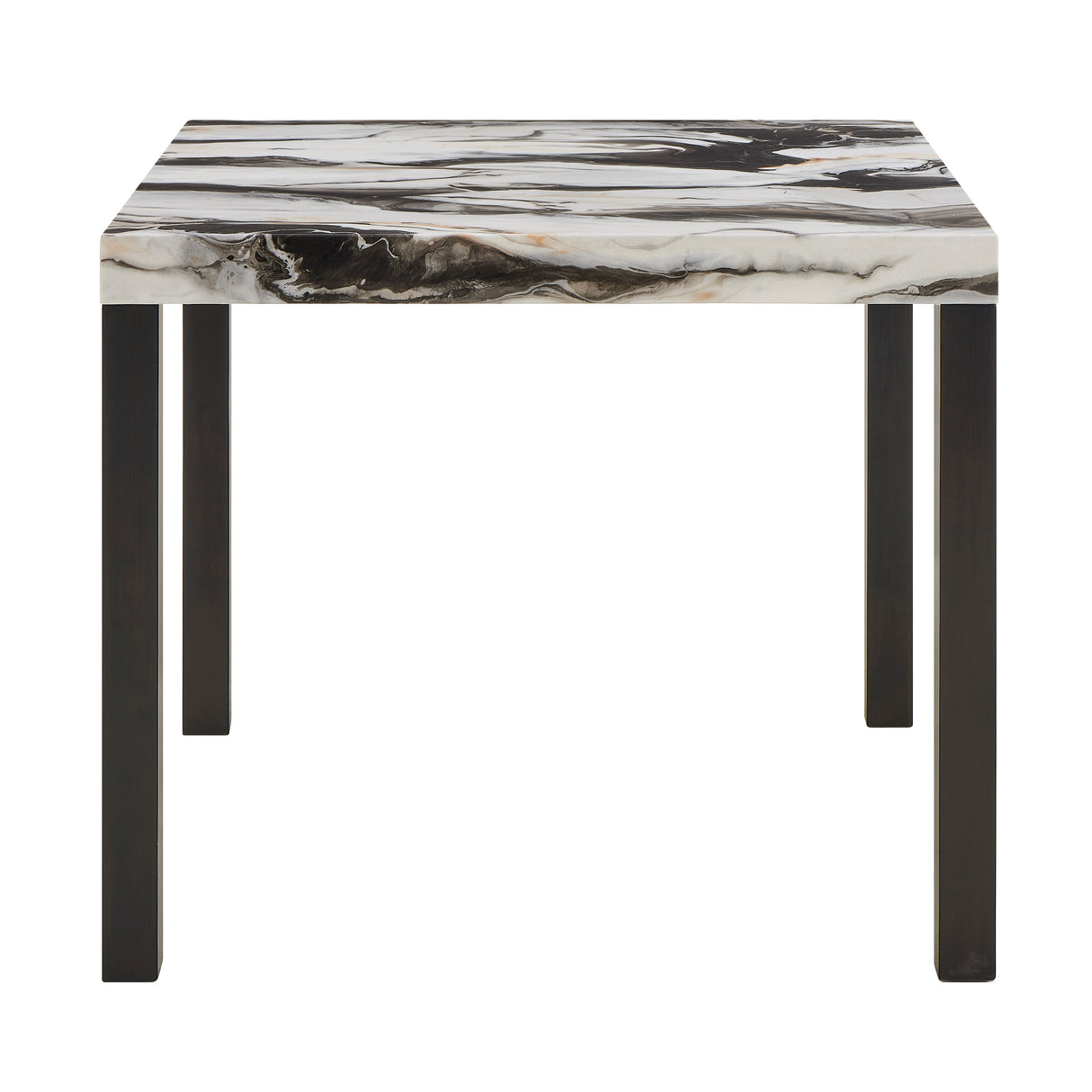 Vega Black Faux Marble Counter Height Table from Crown Mark - Luna Furniture