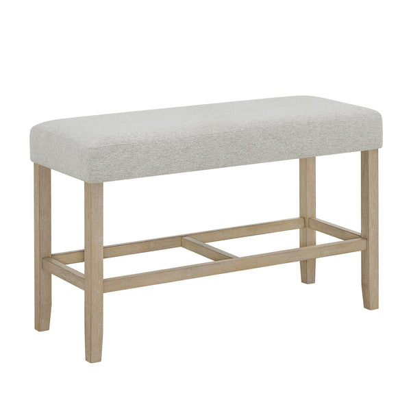Hazel Weathered Oak/Neutral Counter Height Bench