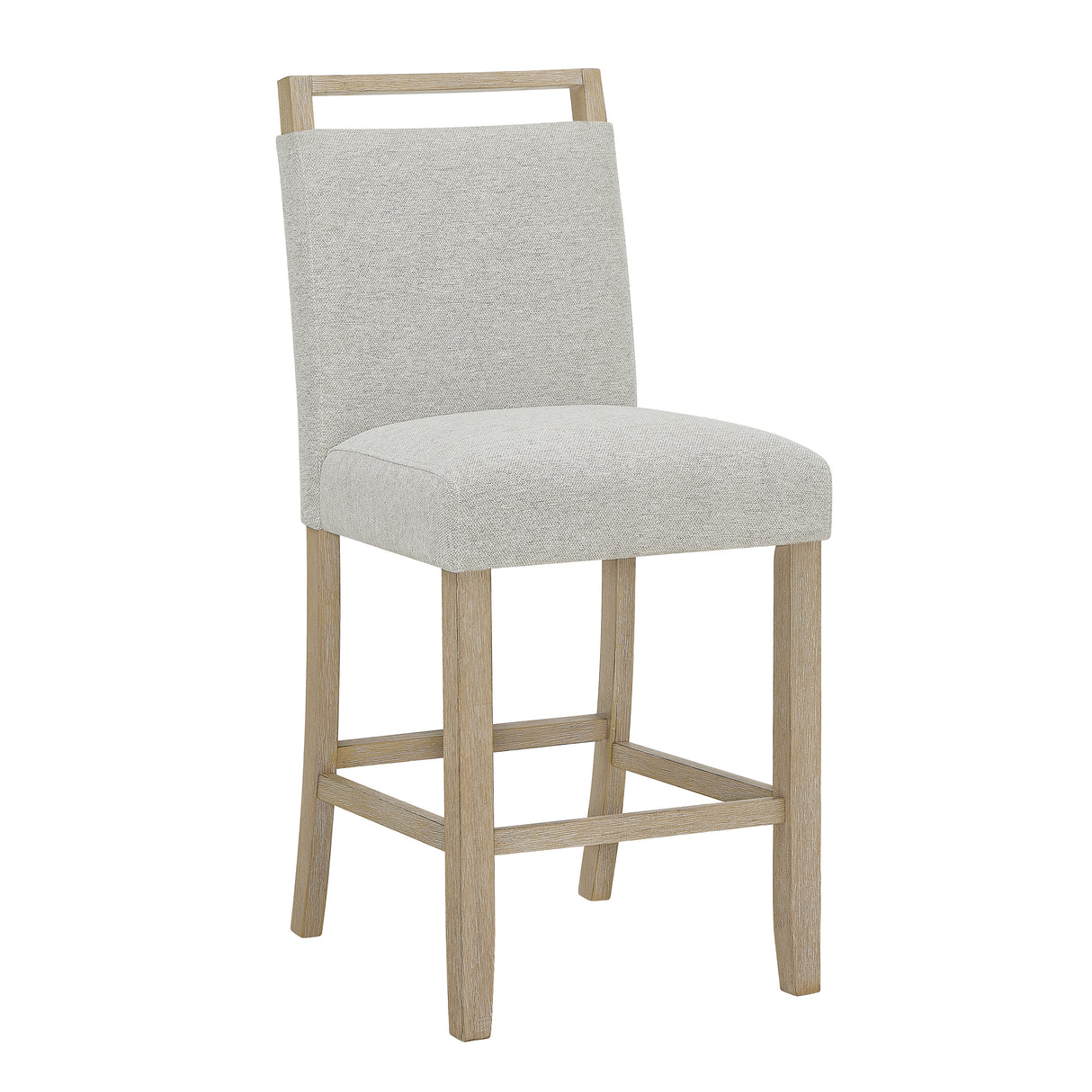 Hazel Weathered Oak/Neutral Counter Height Chair, Set of 2