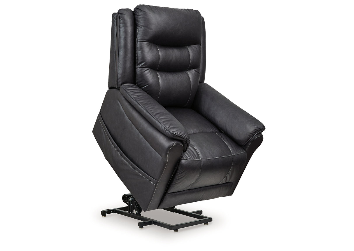Oatman Carbon Power Lift Recliner from Ashley Furniture - Luna Furniture