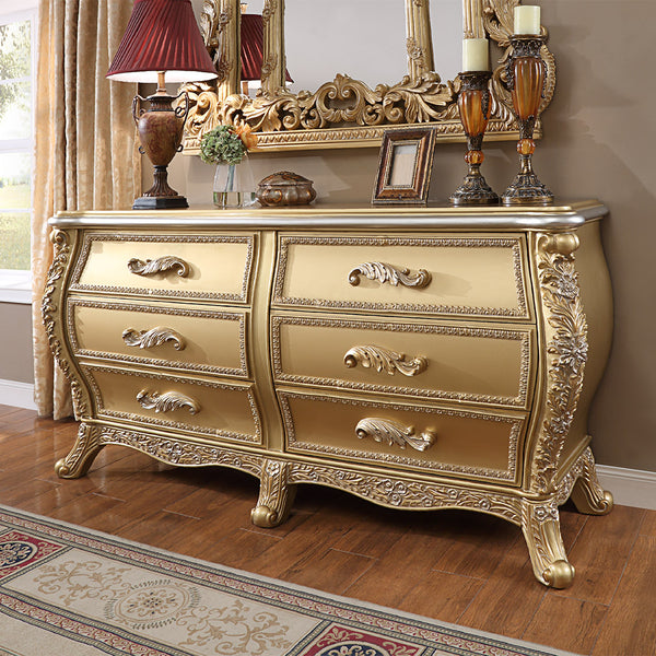 HD-1801 Metallic Antique Gold Dresser