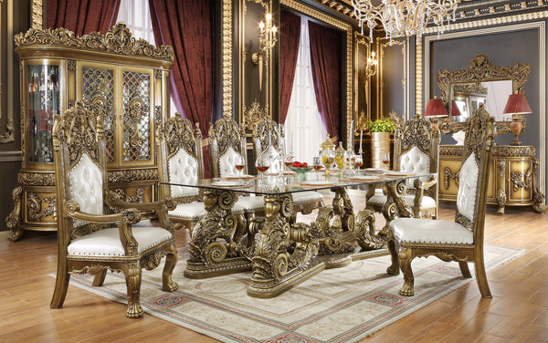 HD-1802 Bronze 7-Piece Dining Set