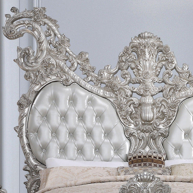 HD-1808 Silver 5-Piece King Bedroom Set from Homey Design - Luna Furniture