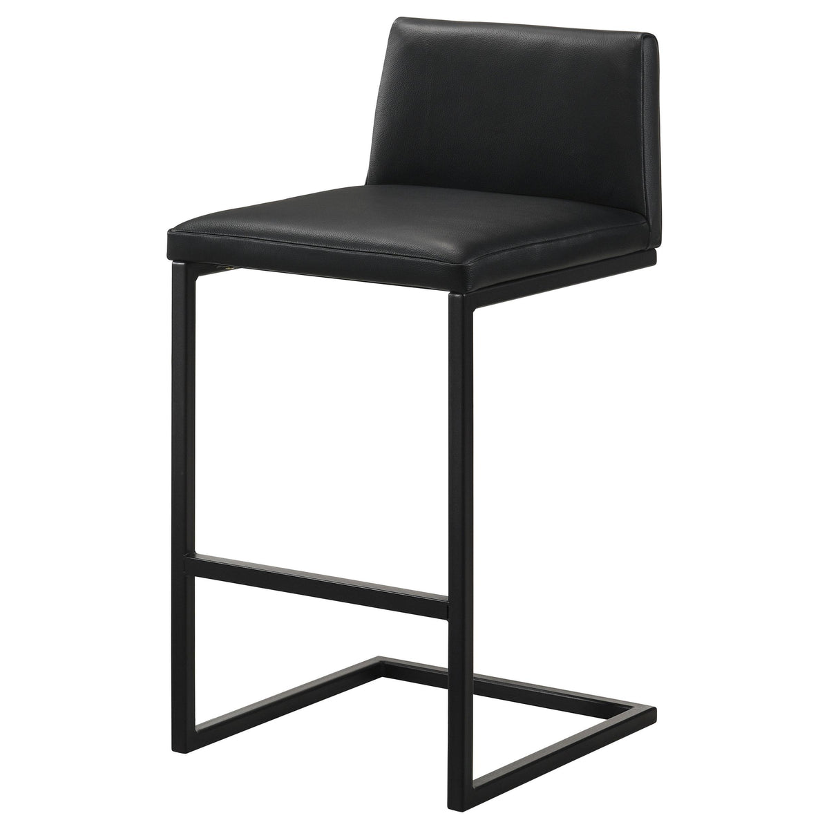 Vardon Black Genuine Leather Bar Stool, Set of 2 from Coaster - Luna Furniture