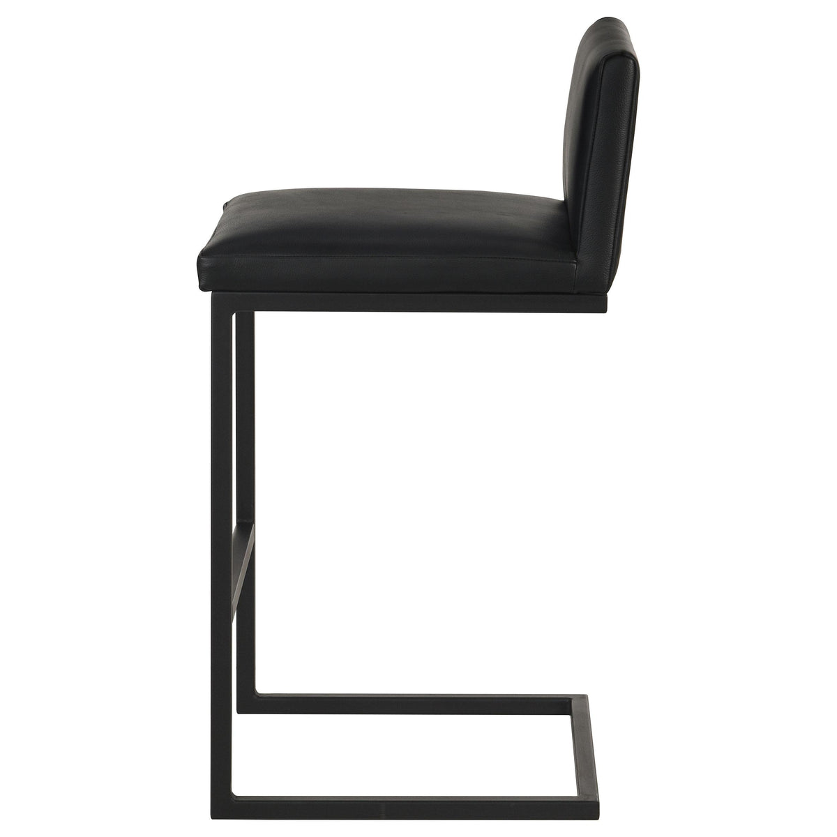 Vardon Black Genuine Leather Bar Stool, Set of 2 from Coaster - Luna Furniture