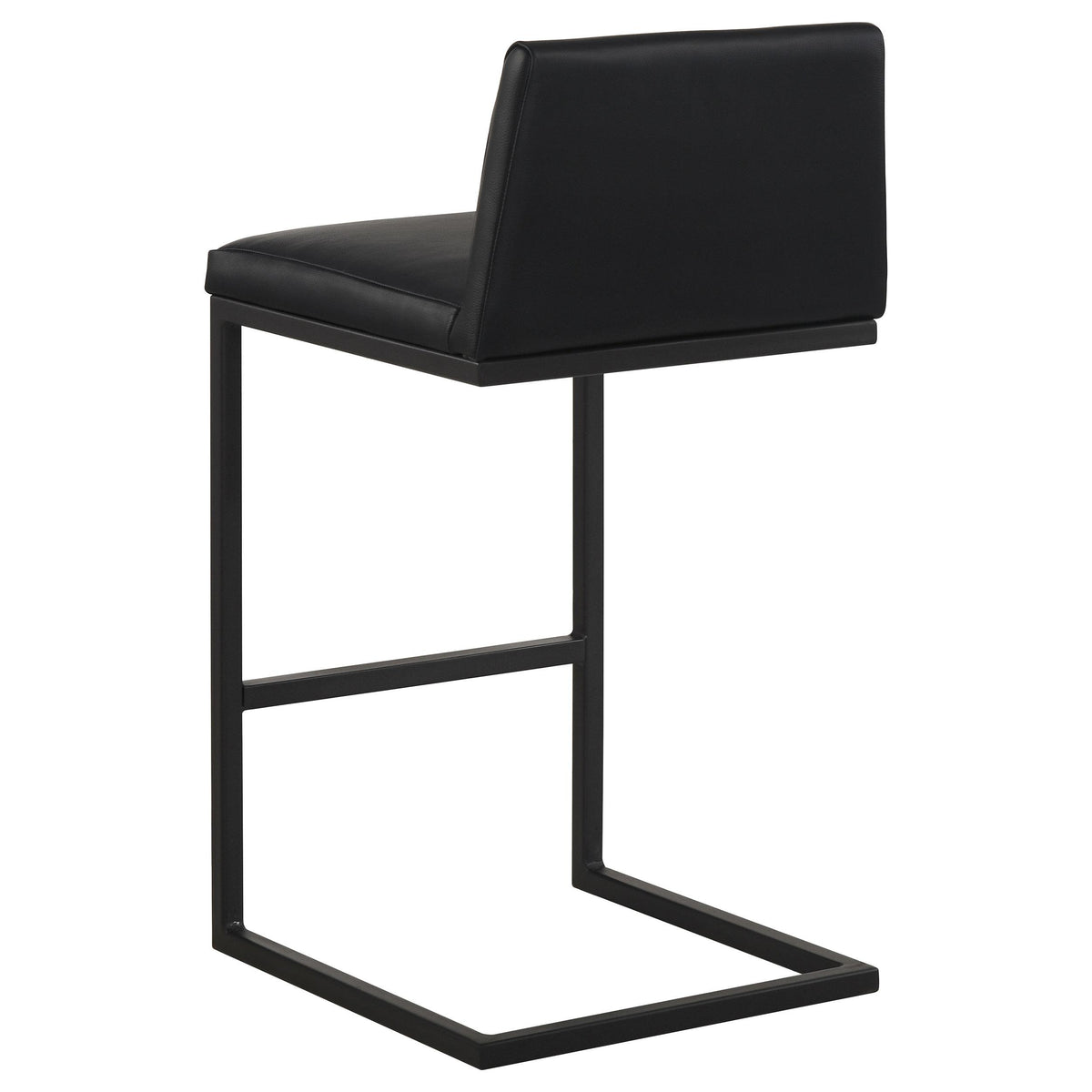 Vardon Black Genuine Leather Bar Stool, Set of 2 from Coaster - Luna Furniture