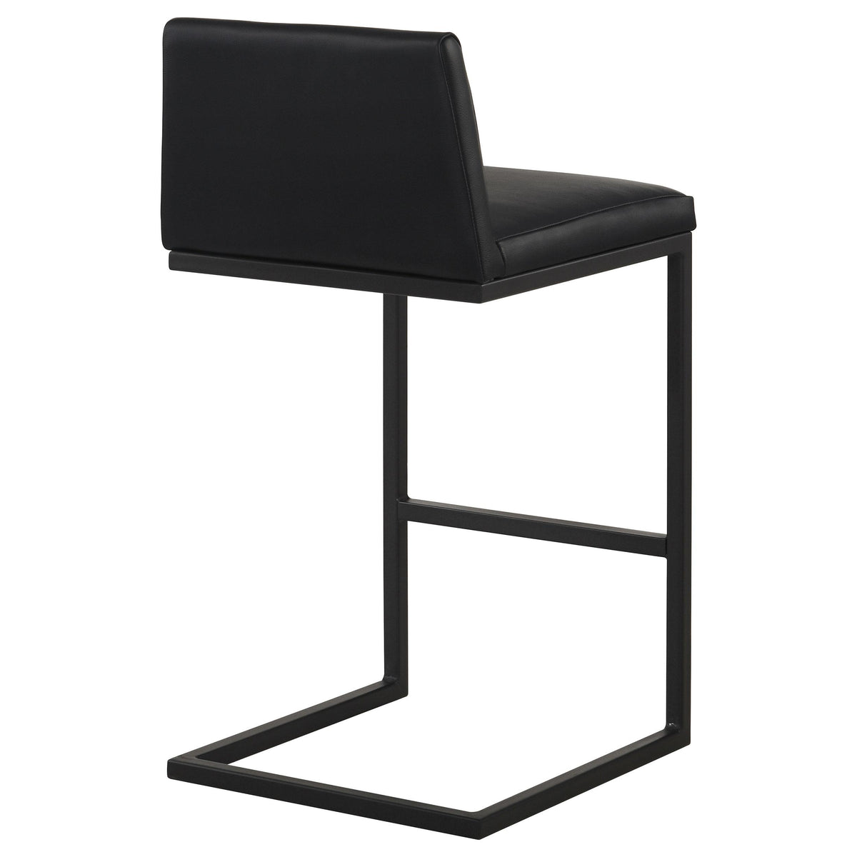 Vardon Black Genuine Leather Bar Stool, Set of 2 from Coaster - Luna Furniture