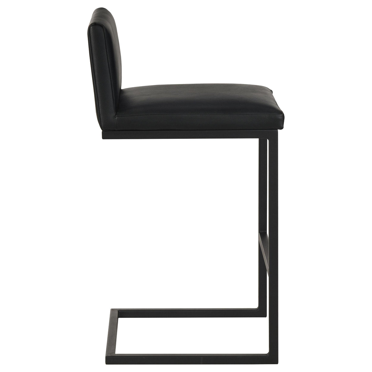 Vardon Black Genuine Leather Bar Stool, Set of 2 from Coaster - Luna Furniture