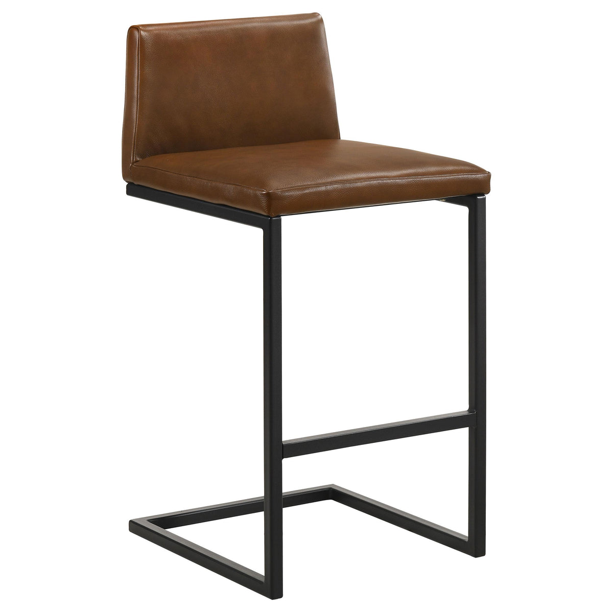 Vardon Dark Brown Genuine Leather Bar Stool, Set of 2 from Coaster - Luna Furniture