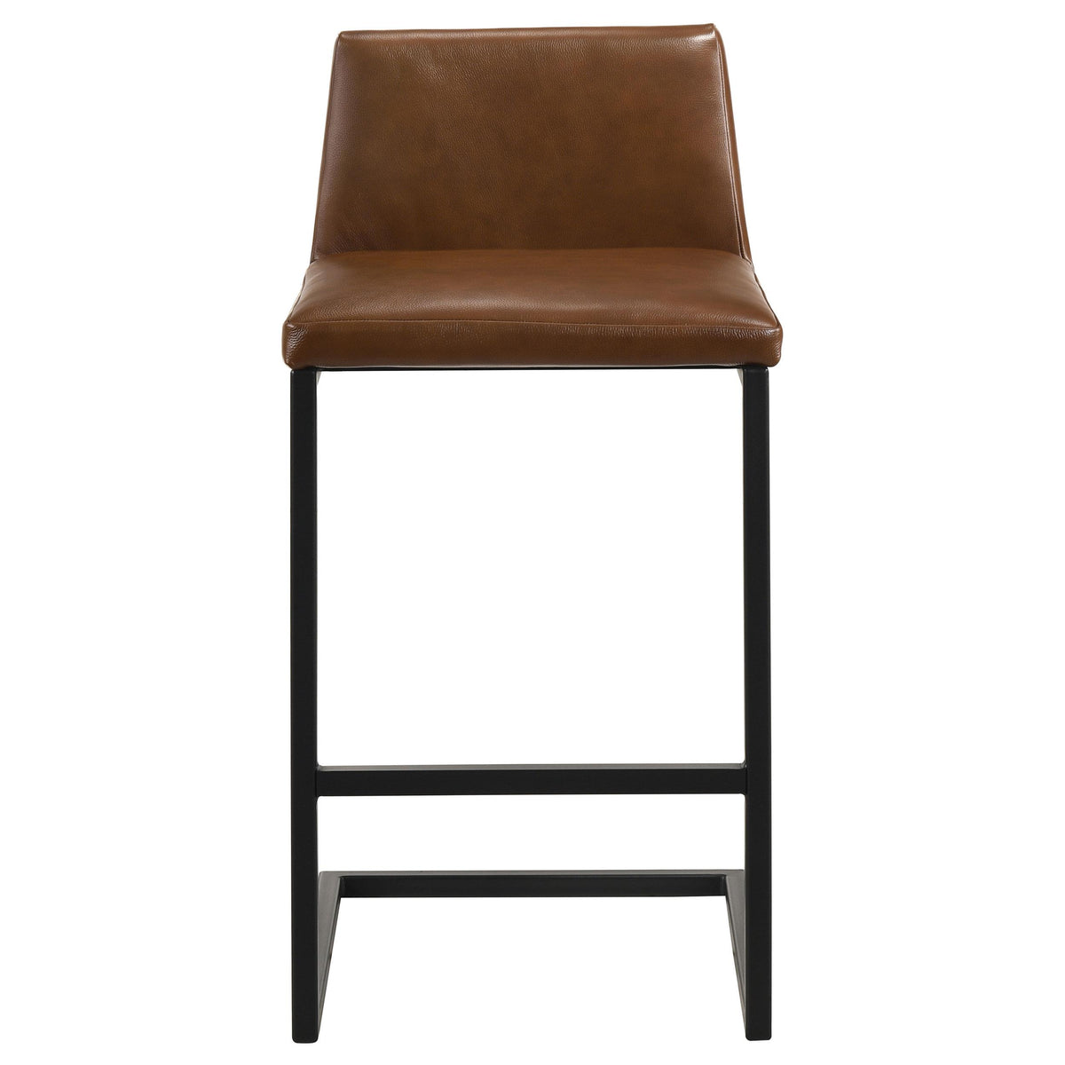 Vardon Dark Brown Genuine Leather Bar Stool, Set of 2 from Coaster - Luna Furniture