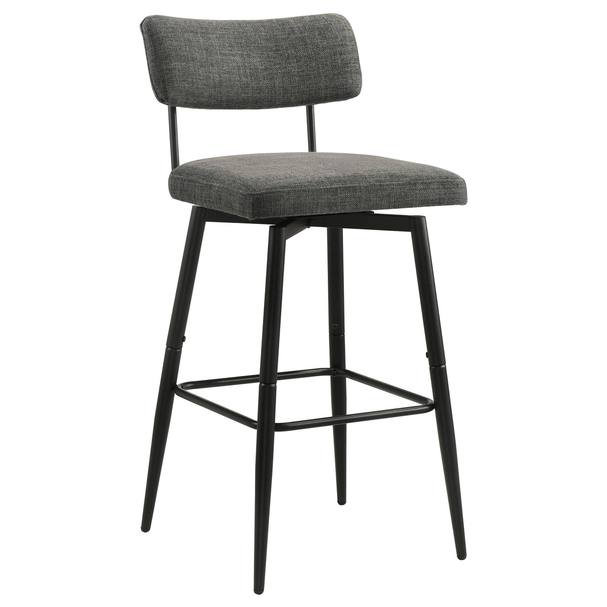 Levine Gray Fabric Upholstered Swivel Bar Chair, Set of 2 from Coaster - Luna Furniture
