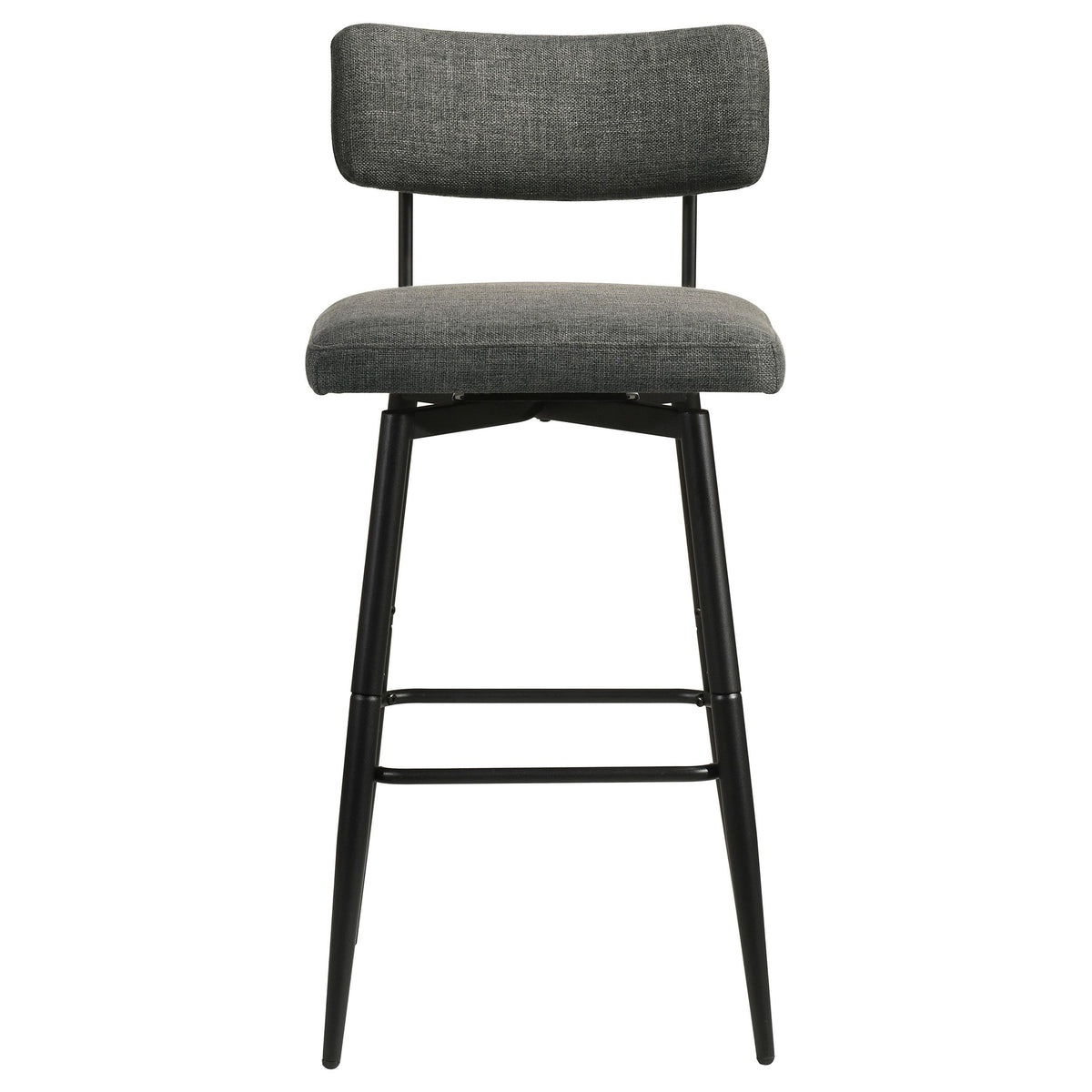 Levine Gray Fabric Upholstered Swivel Bar Chair, Set of 2 from Coaster - Luna Furniture