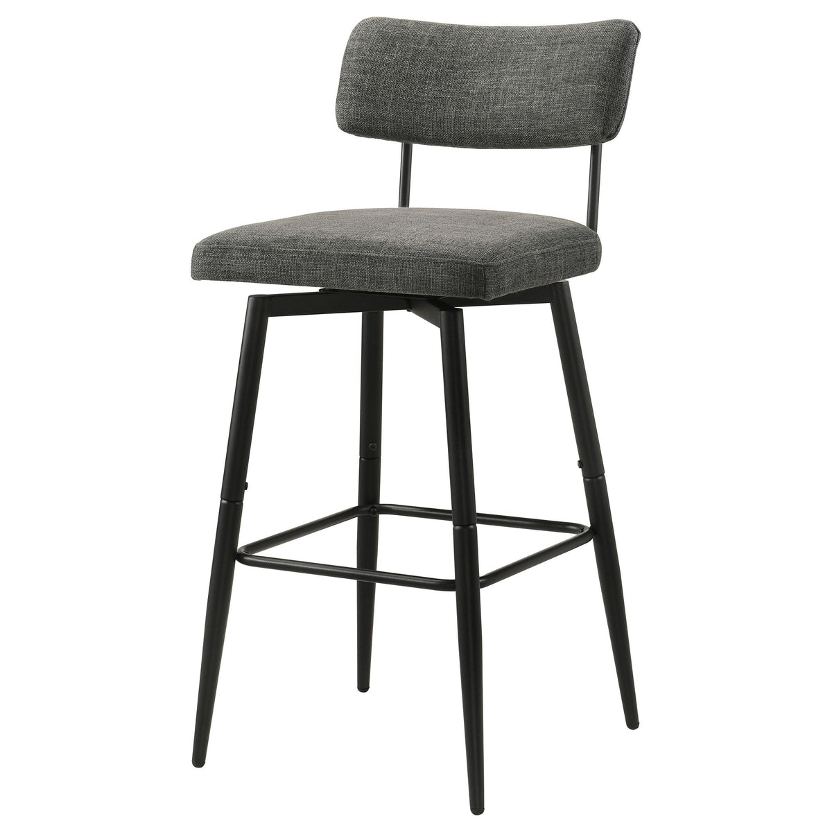 Levine Gray Fabric Upholstered Swivel Bar Chair, Set of 2 from Coaster - Luna Furniture
