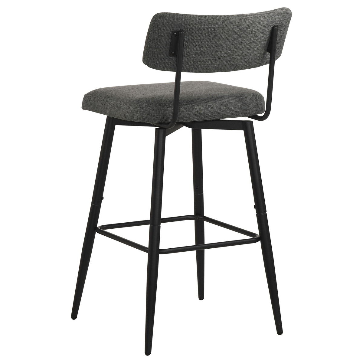Levine Gray Fabric Upholstered Swivel Bar Chair, Set of 2 from Coaster - Luna Furniture