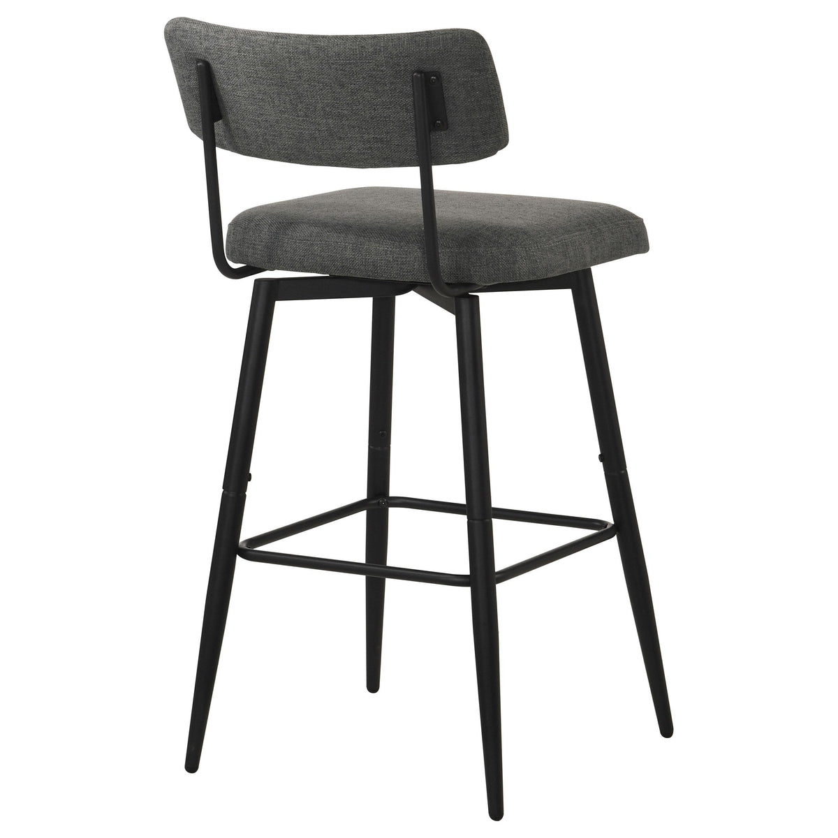 Levine Gray Fabric Upholstered Swivel Bar Chair, Set of 2 from Coaster - Luna Furniture