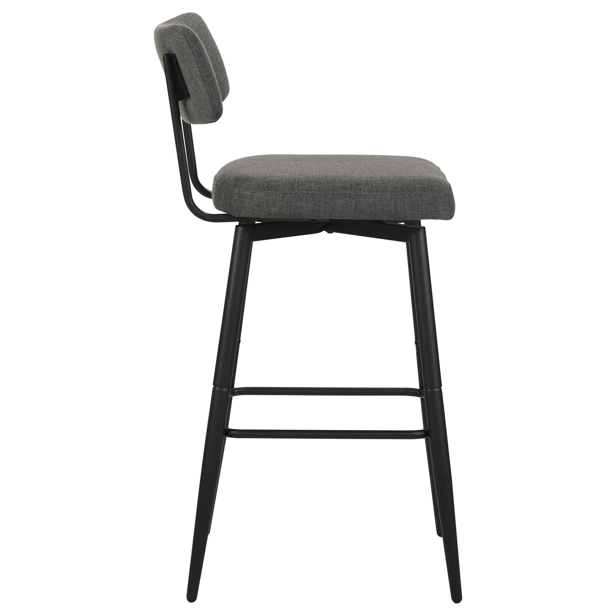 Levine Gray Fabric Upholstered Swivel Bar Chair, Set of 2 from Coaster - Luna Furniture