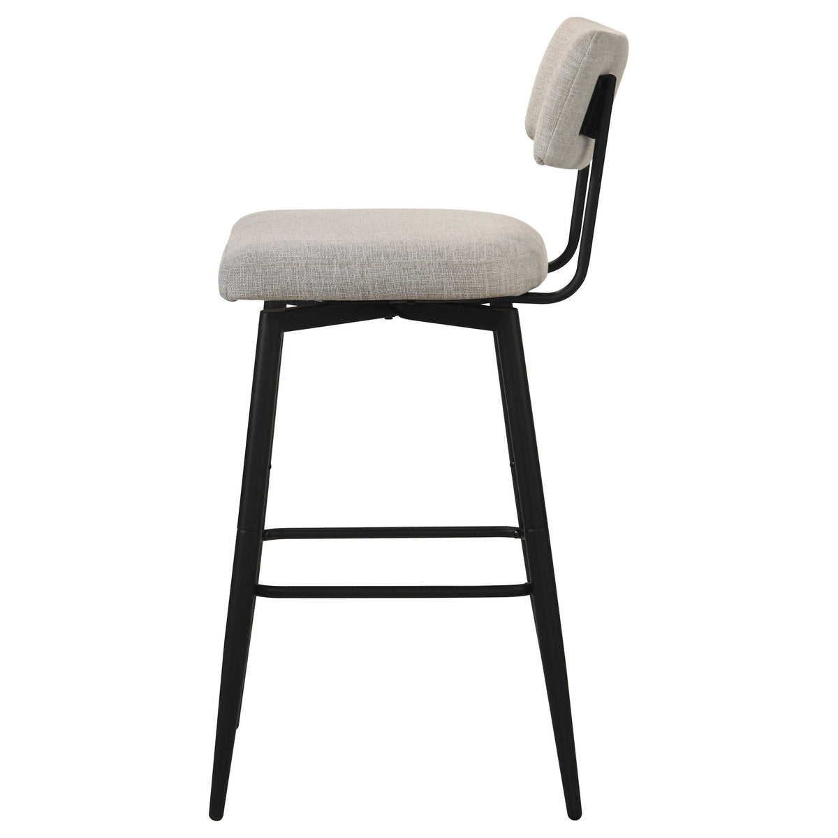 Levine Cream Fabric Upholstered Swivel Bar Chair, Set of 2 from Coaster - Luna Furniture