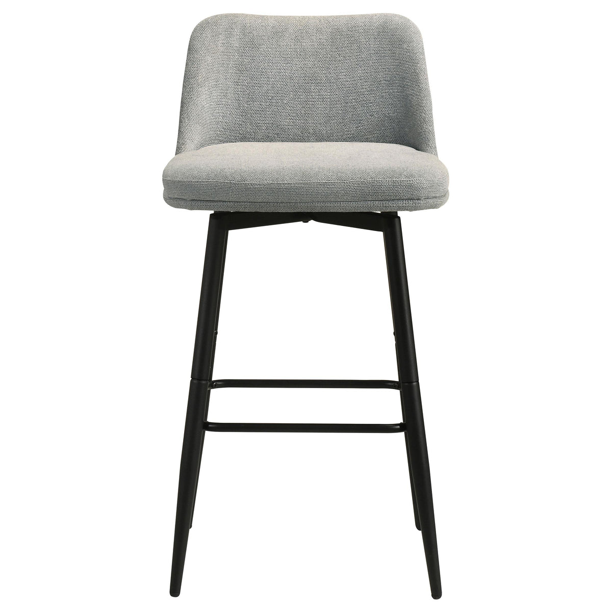 Mellor Grey Fabric Upholstered Swivel Bar Chair, Set of 2 from Coaster - Luna Furniture