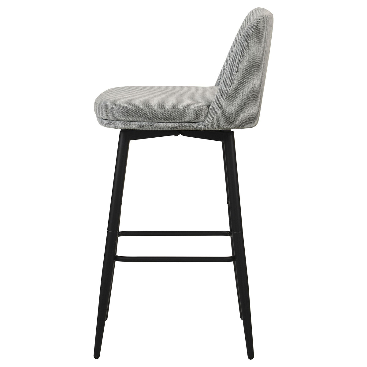 Mellor Grey Fabric Upholstered Swivel Bar Chair, Set of 2 from Coaster - Luna Furniture