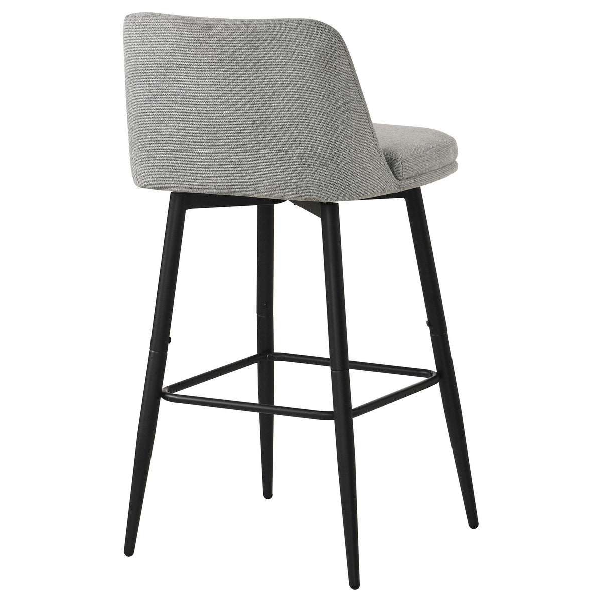 Mellor Grey Fabric Upholstered Swivel Bar Chair, Set of 2 from Coaster - Luna Furniture
