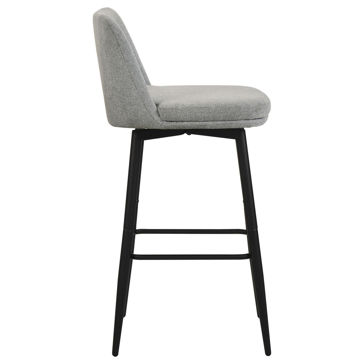 Mellor Grey Fabric Upholstered Swivel Bar Chair, Set of 2 from Coaster - Luna Furniture