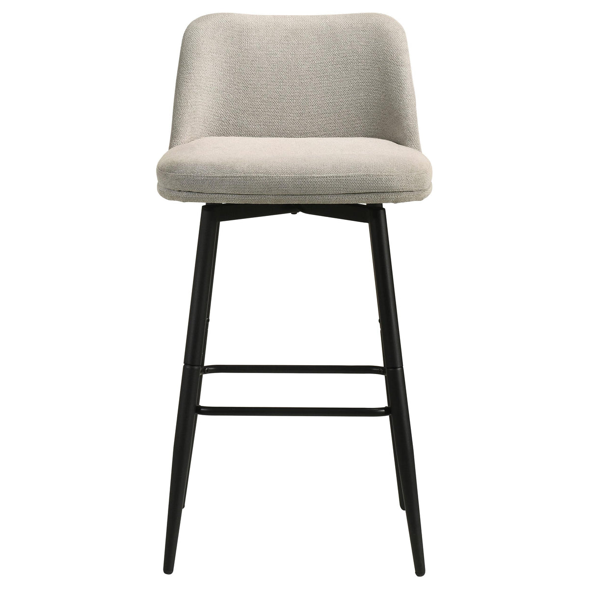 Mellor Slate Brown Fabric Upholstered Swivel Bar Chair, Set of 2 from Coaster - Luna Furniture