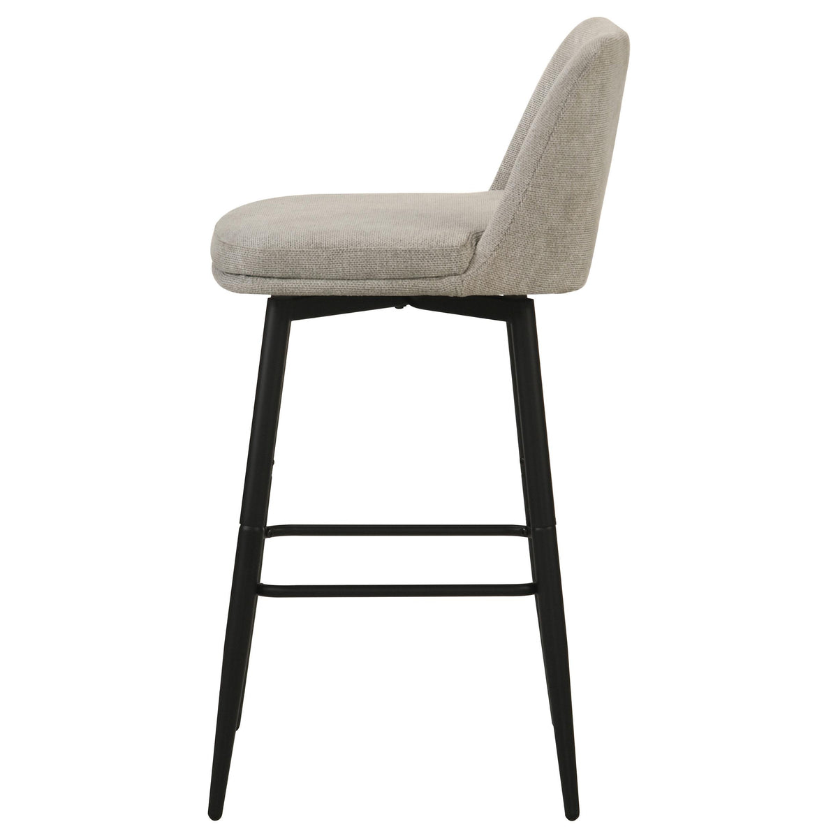 Mellor Slate Brown Fabric Upholstered Swivel Bar Chair, Set of 2 from Coaster - Luna Furniture