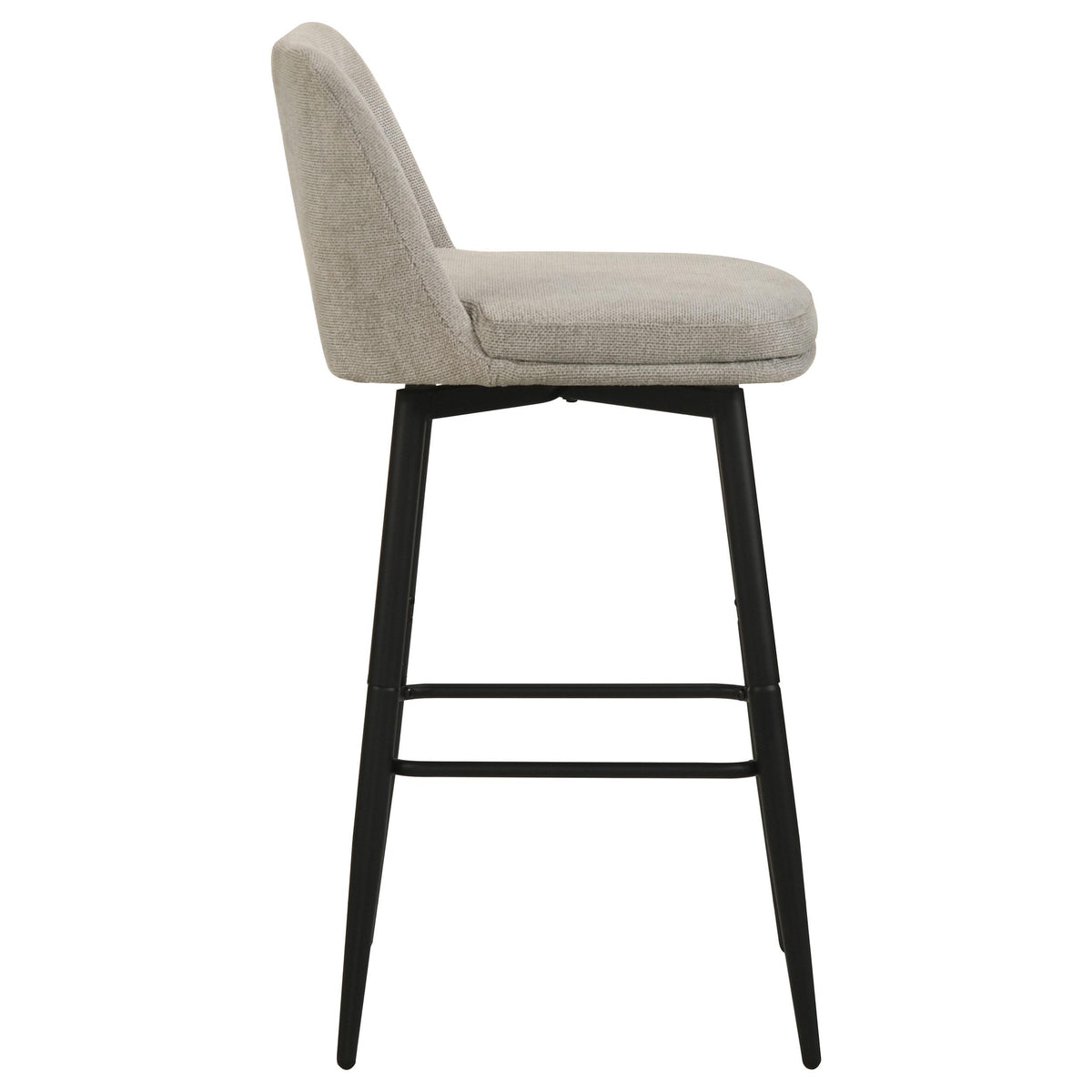 Mellor Slate Brown Fabric Upholstered Swivel Bar Chair, Set of 2 from Coaster - Luna Furniture