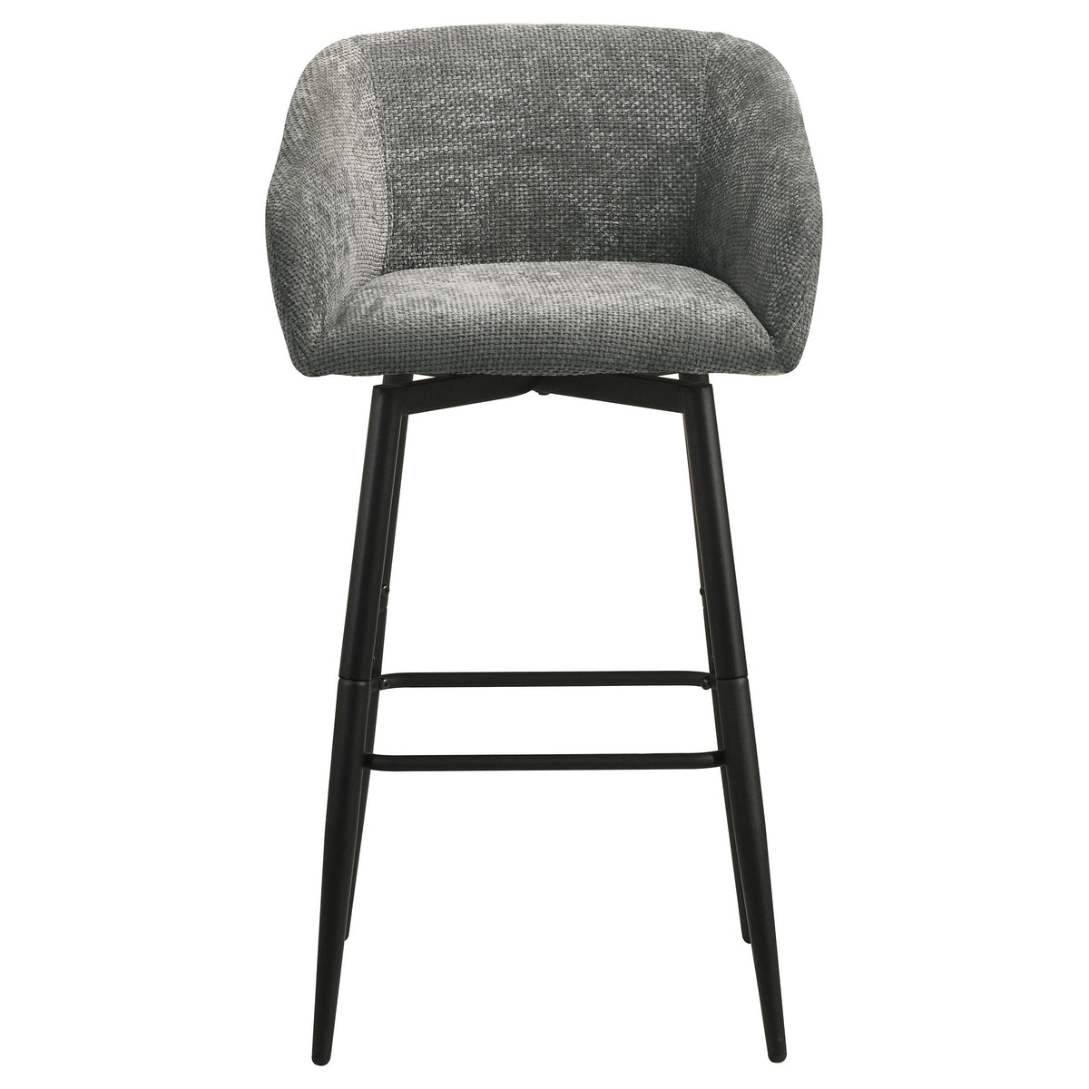 Rainer Charcoal Fabric Upholstered Swivel Bar Chair, Set of 2 from Coaster - Luna Furniture