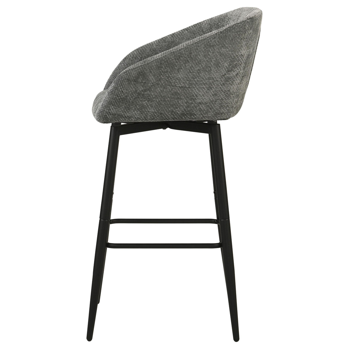 Rainer Charcoal Fabric Upholstered Swivel Bar Chair, Set of 2 from Coaster - Luna Furniture