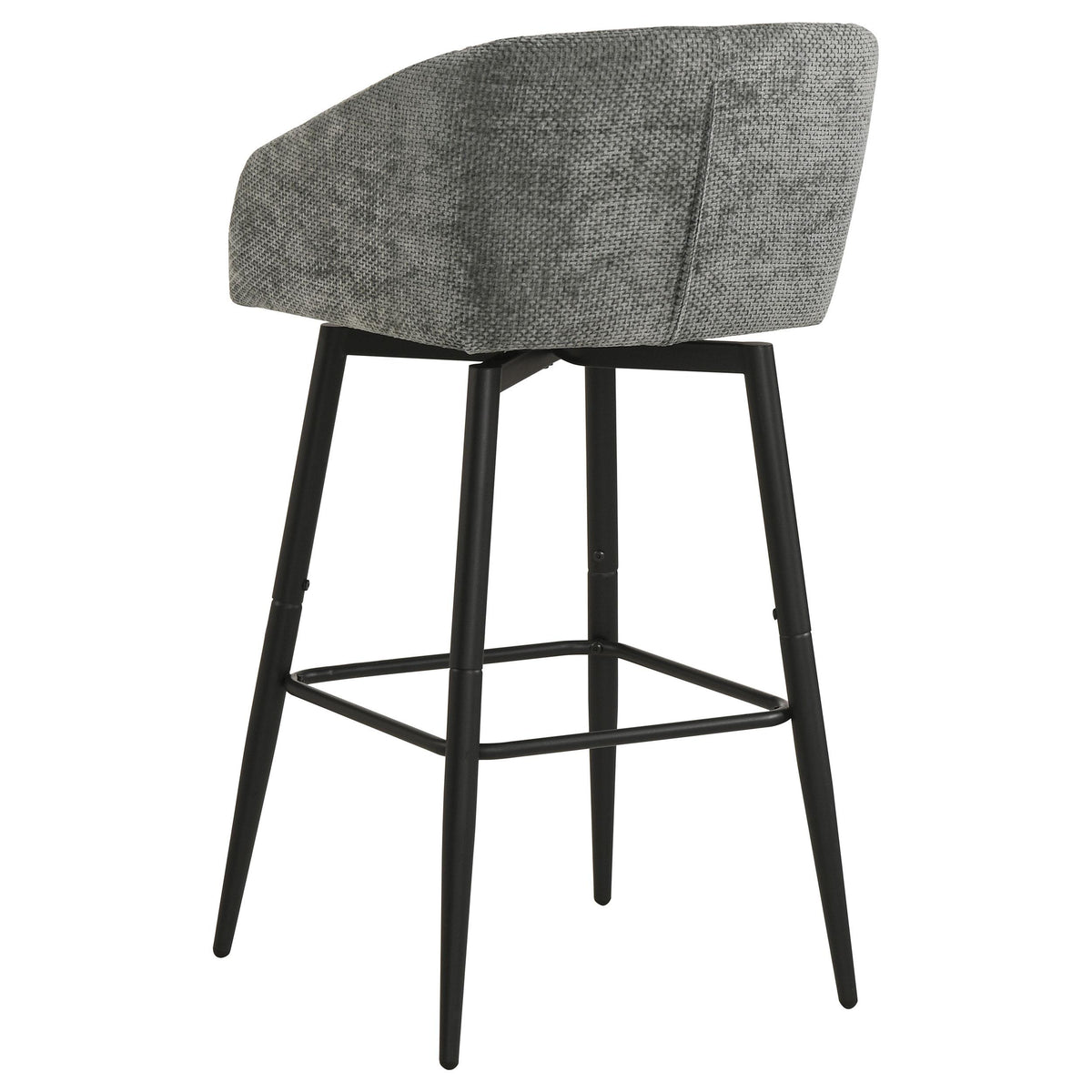 Rainer Charcoal Fabric Upholstered Swivel Bar Chair, Set of 2 from Coaster - Luna Furniture