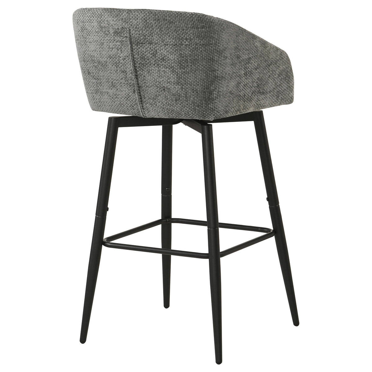 Rainer Charcoal Fabric Upholstered Swivel Bar Chair, Set of 2 from Coaster - Luna Furniture
