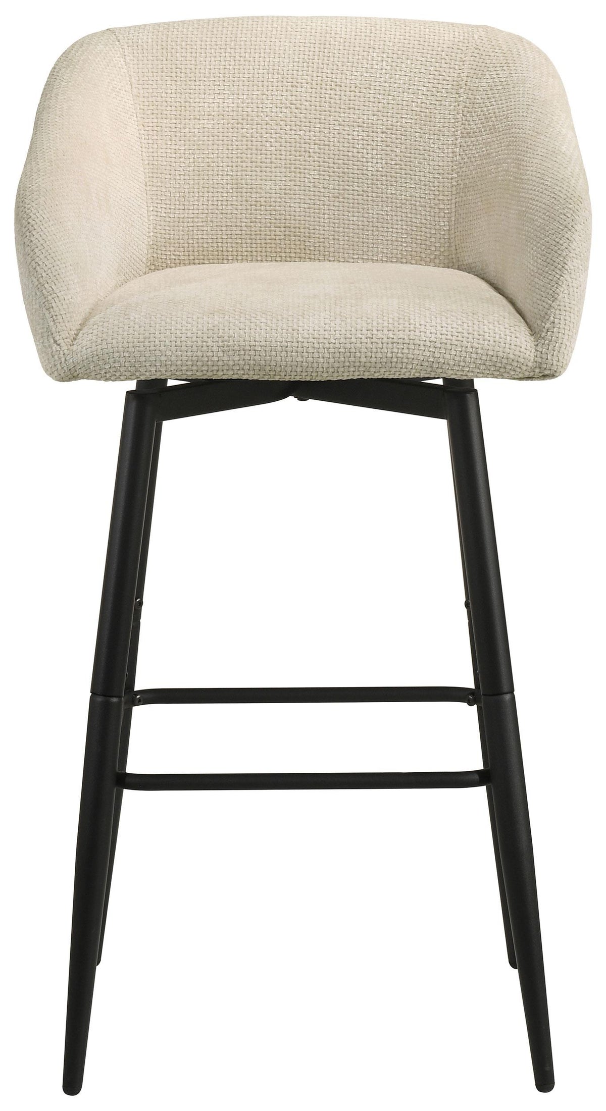Rainer Cream Fabric Upholstered Swivel Bar Chair, Set of 2 from Coaster - Luna Furniture