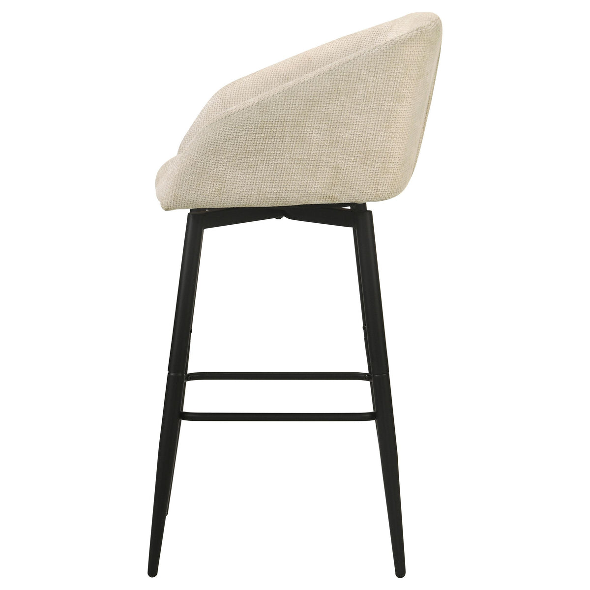 Rainer Cream Fabric Upholstered Swivel Bar Chair, Set of 2 from Coaster - Luna Furniture