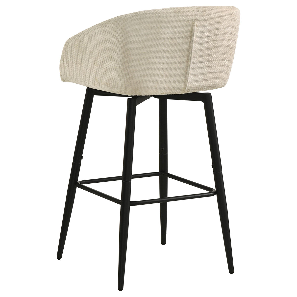 Rainer Cream Fabric Upholstered Swivel Bar Chair, Set of 2 from Coaster - Luna Furniture