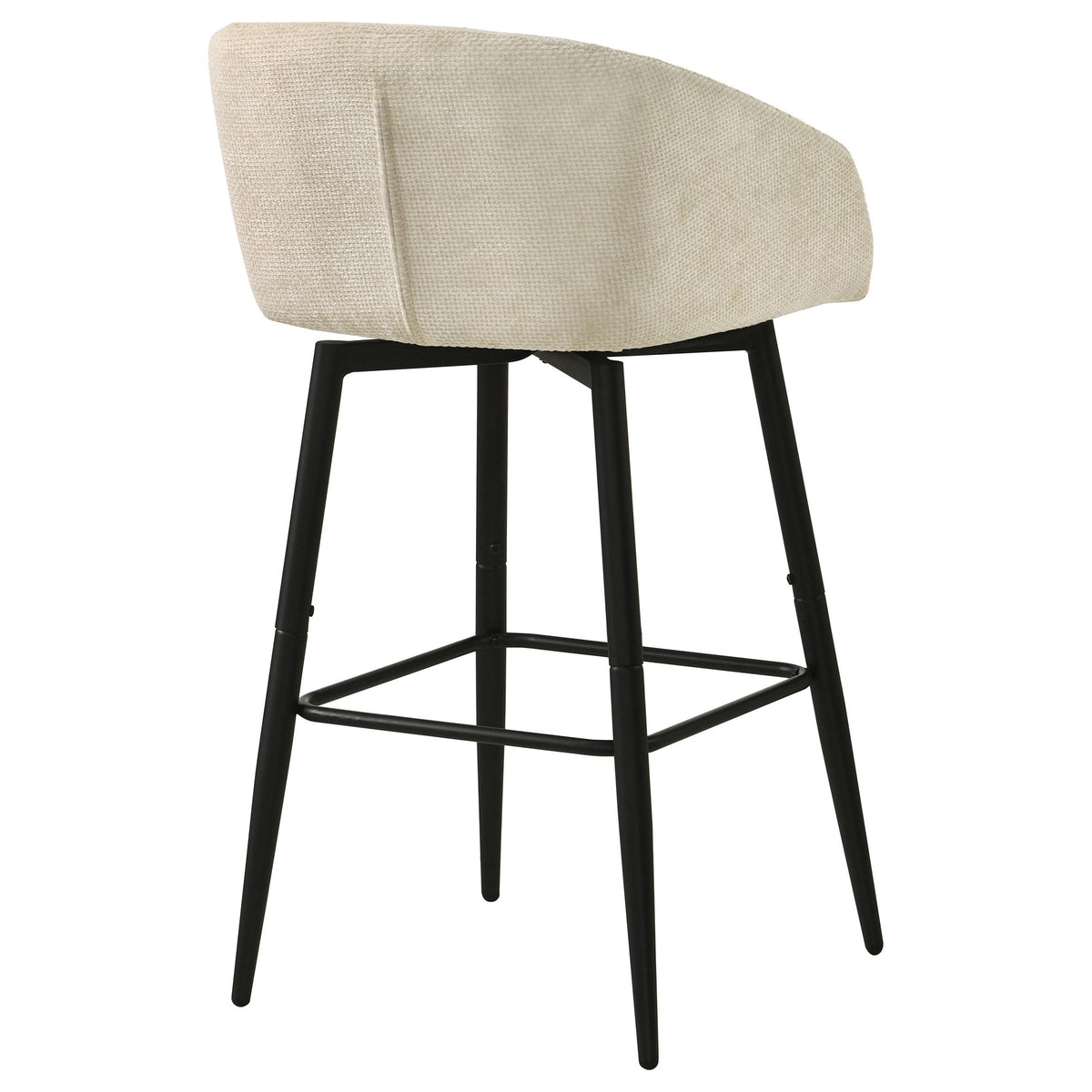 Rainer Cream Fabric Upholstered Swivel Bar Chair, Set of 2 from Coaster - Luna Furniture